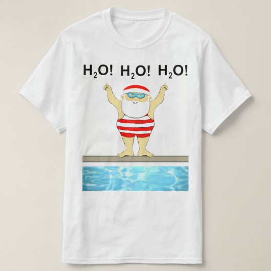 T-shirt Nageur de Noël natation (Design devant)