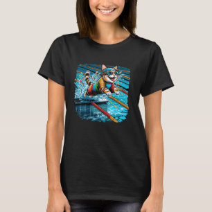 T-shirt Nageur parfait Chat drôle de natation Entraîneur d