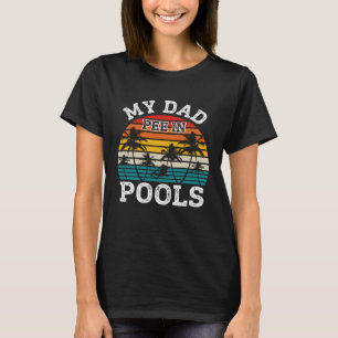 T-shirt Nageur Vacances de natation Rétro Papa Faire pipi