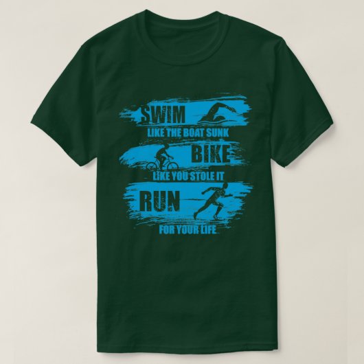T-shirt Nagez Comme Le Bateau Sunk Vélo Comme Vous L'Avez  (Design devant)