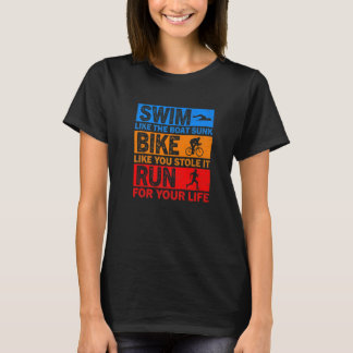 T-shirt Nagez Comme Le Bateau Sunk Vélo Comme Vous L'Avez 