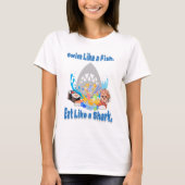 T-shirt Nagez comme un poisson, mangez comme un requin. Am (Devant)