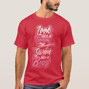 T-shirt Nagez en mer librement Nageur Sport amis vintage