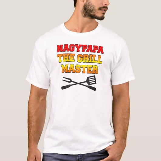 T-shirt Nagypapa Le Grill Master Hongrois Grand-père (Devant)