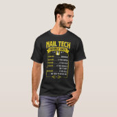 T-shirt Nail Tech Hourly Rate Nail Technician Artist Nail  (Devant entier)
