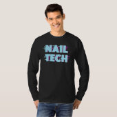 T-shirt Nail Tech Travail Uniforme Nail Polonais Glitch Ré (Devant entier)