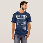 T-shirt Nail Technician Rate Nail Tech Artist Manicurist (Devant entier)