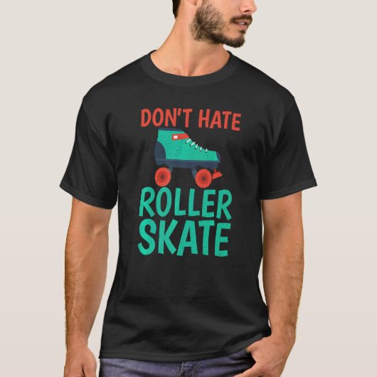 T-shirt N'aime pas le roller skate roller skating (Devant)