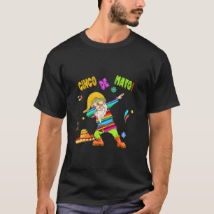 T-shirt Nain de jardin Dabbing Cinco De Mayo Fiesta Sombre