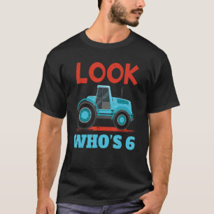 T-shirt Naissance Âgé de 6 ans Fermier Ferme Tracteur de l