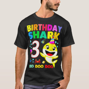 T-shirt Naissance du requin 3 ans 3e anniversaire Jumelage
