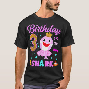T-shirt Naissance du requin 3 ans 3e anniversaire Jumelage