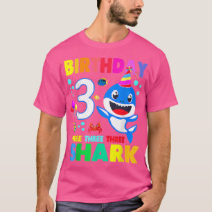 T-shirt Naissance du requin 3 ans 3e anniversaire Jumelage