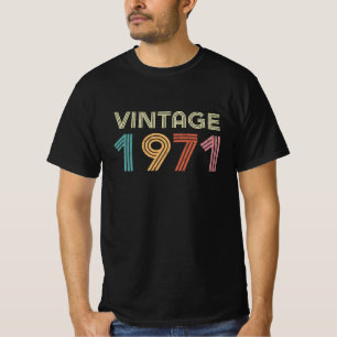 T-shirt Naissance masculine vintage en 1971