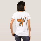 T-shirt Naive retro style art whale (Dos entier)