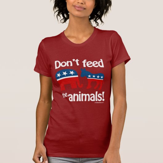 T-shirt N'alimentez pas les animaux (Devant)