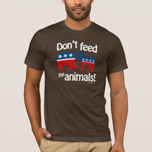 T-shirt N'alimentez pas les animaux (Devant)