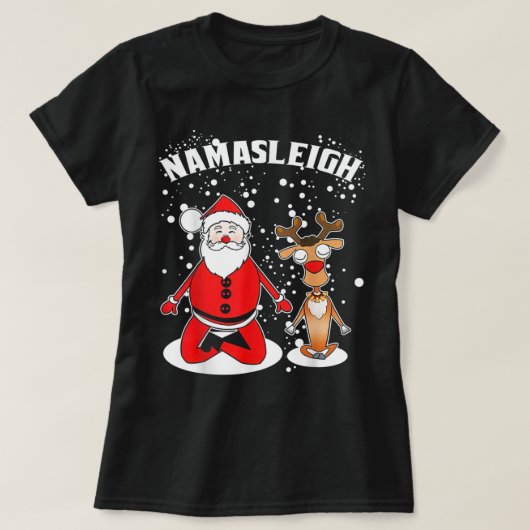 T-shirt Nama traîneau Namasleigh Funny Père Noël Reindeer  (Design devant)