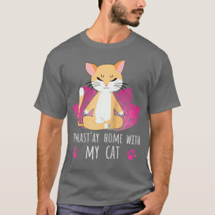 T-shirt Namastay Maison Avec Mon Chat Yoga Avec Yogi