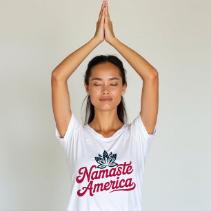T-shirt Namaste America Yoga Patriotic