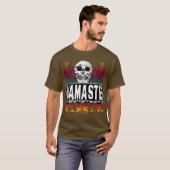 T-shirt Namaste avec le crâne (Devant entier)