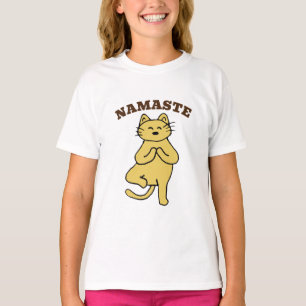 T-shirt Namaste Cat Kids Shirt - Drôle Chat Dit Tee