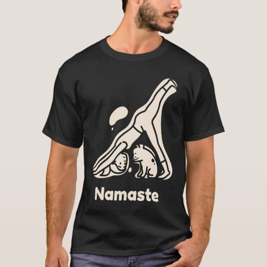 T-shirt Namaste Chien Yoga (Devant)