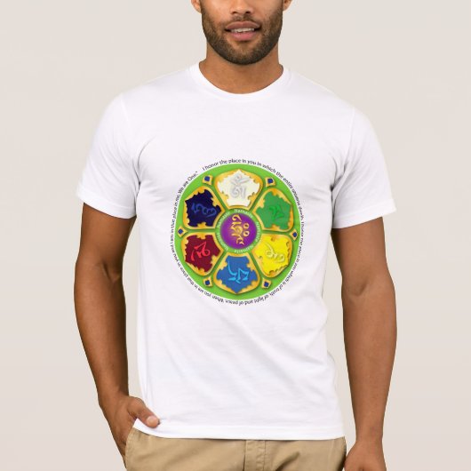 T-shirt Namaste Mandala - vert (Devant)