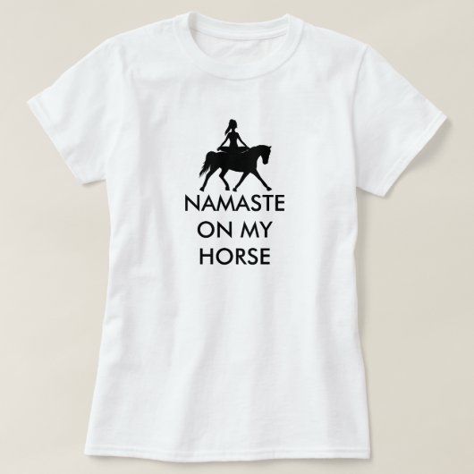 T-SHIRT NAMASTE SUR MON CHEVAL (Design devant)