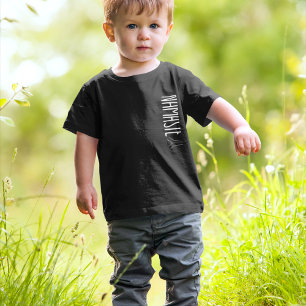 T-shirt Namaste texte moderne enfants noirs et blancs