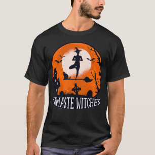 T-shirt Namaste Witches Funny Yoga Halloween pour les femm
