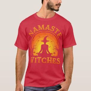 T-shirt Namaste Witches Retro Vintage Yoga Witch Halloween