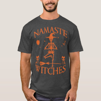 T-shirt Namaste Witches Yoga Skeleton Namaskaram Yoga Inst