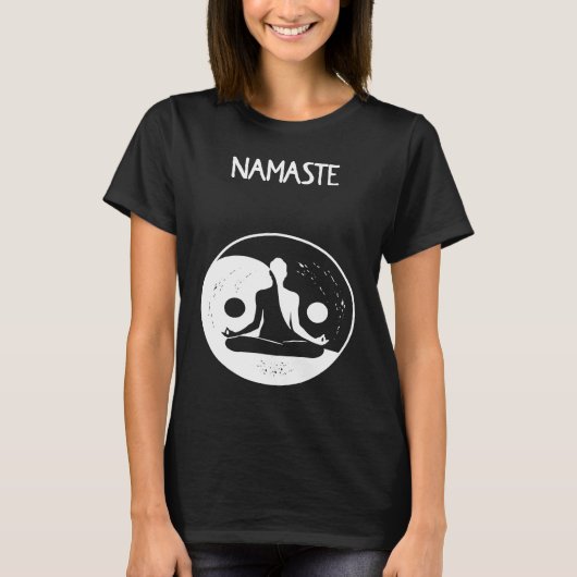 T-shirt Namaste Yin Yang Meditation (Devant)