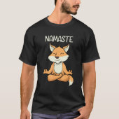 T-shirt Namaste Yoga Funny Fox méditation Exercice Animal (Devant)