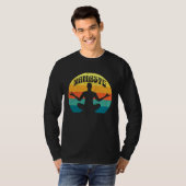 T-shirt Namaste Yoga Pose Peace Meditate Zen Retro Sunset  (Devant entier)