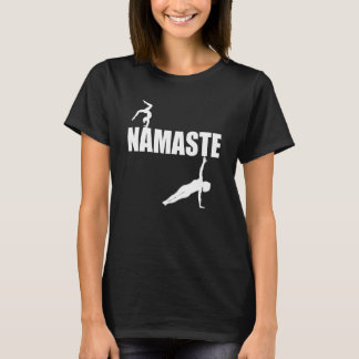 T-shirt Namaste Yoga Poses Zen Fitness Women Workout