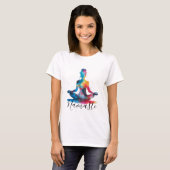 T-shirt Namaste Yoga Silhouette | Méditation colorée (Devant entier)