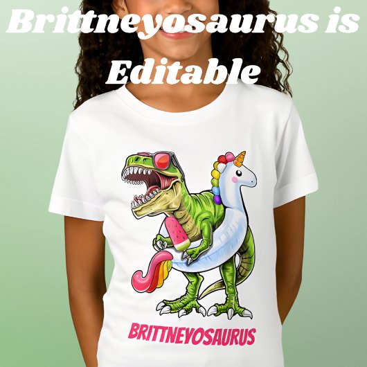 T-Shirt NameoSaurus Cool T-Rex été personnalisé