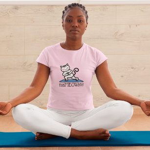 T-shirt NaMEOWste Cat dans une pose de Yoga méditant