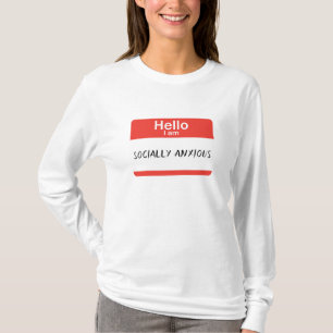 T-shirt Nametag Anxieux Social