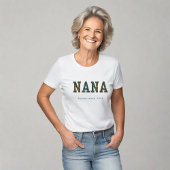 T-shirt Nana année customisée - tendance fleurie