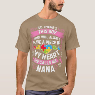 T-shirt Nana Autism pour Hommes Femmes Garçons Filles Enfa