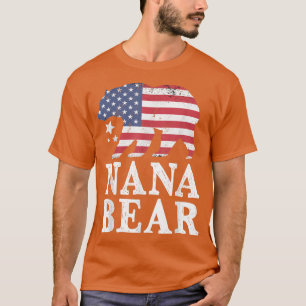 T-shirt Nana Bear Patriotique Drapeau Correspondant Famill