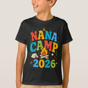 T-shirt Nana camp 2026 rétro grand-mère camping famille