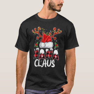 T-shirt Nana Claus Buffalo Plaid Christmas Pajama Family M