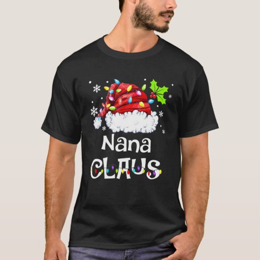 T-shirt Nana Claus Pajama de Noël Famille Correspondant No (Devant)