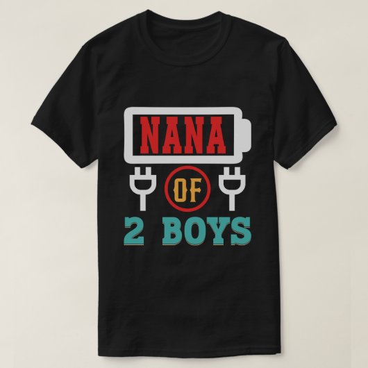 T-shirt NANA De 2 Garçons Batterie Fête des pères (Design devant)
