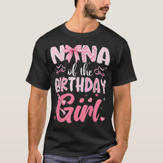 T-shirt Nana de la fille d'anniversaire Arc rose coquette
