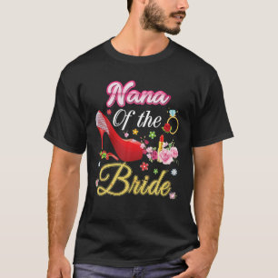 T-shirt Nana De La Mariée Joyeux Mariage Flower Rose Chaus